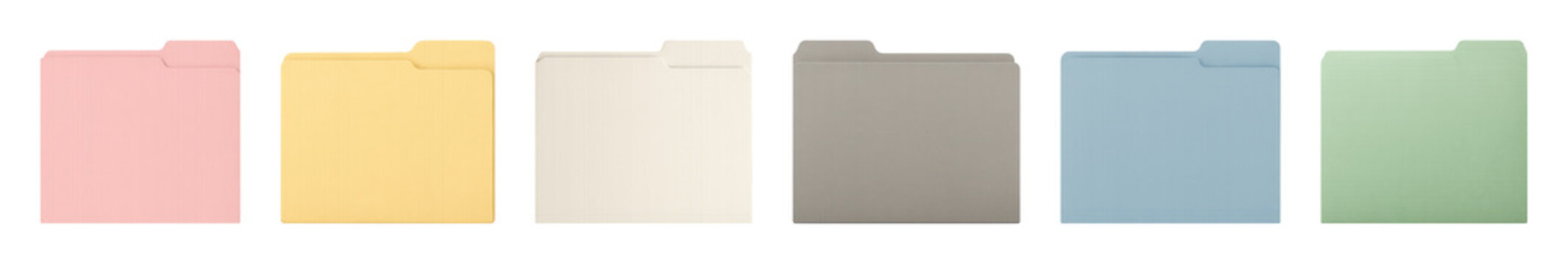 PNG Colorful pastel file folders on transparent background