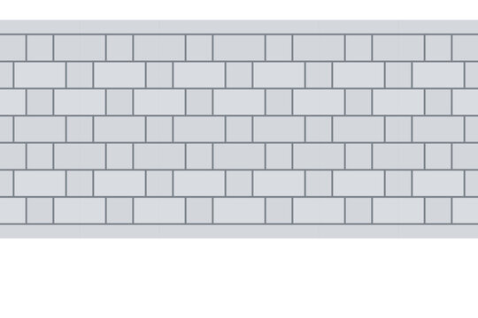 Offset gorizontal bricks pedestrian path. Natural stone seamless pattern. Place for a text. Vector.
