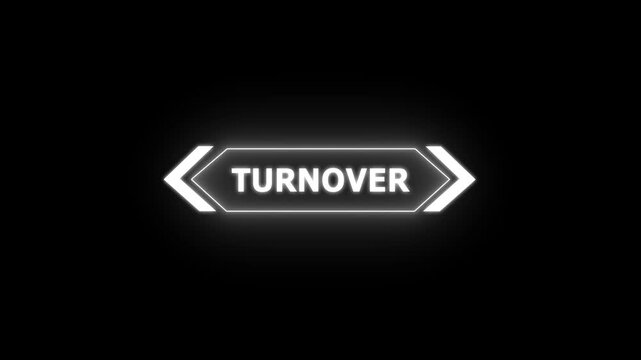 Digital turnover Text Animation on black background. Neon HUD Gaming Title with Red and Blue Glow on Sunburst Motion Graphics animation.