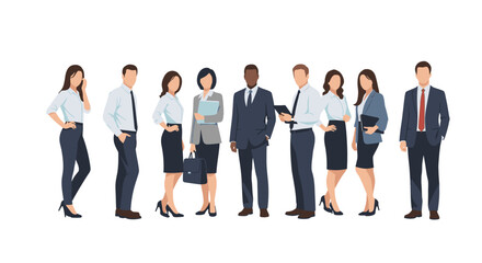 Obraz premium Diverse Business People Group Standing in Professional Attire