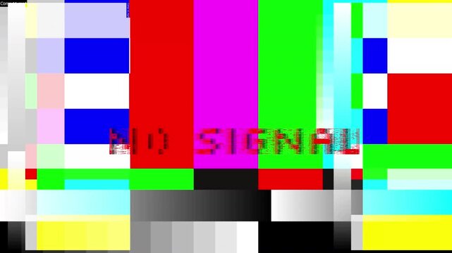 Glitch Error Color Bars Digital Noise Background Animation