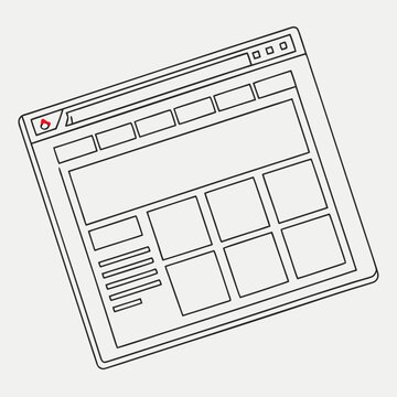A simple wireframe of a web page