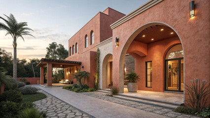 Naklejka premium house with mediteranian style brick
