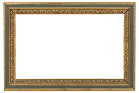 Antique picture frame on a transparent background, in PNG format.