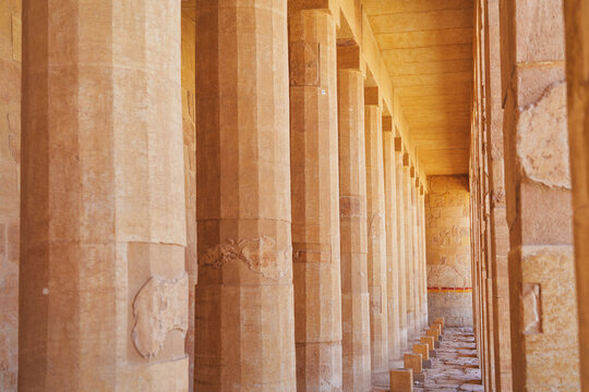 Egypt - ancient ruins of the Mortuary Temple of Hatshepsut in Luxor.