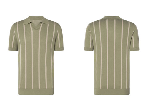 Light green striped long sleeve shirts with buttoned cuffs front view stripes