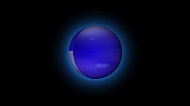 Glowing Blue Sphere Abstract Energy Orb Background Animation