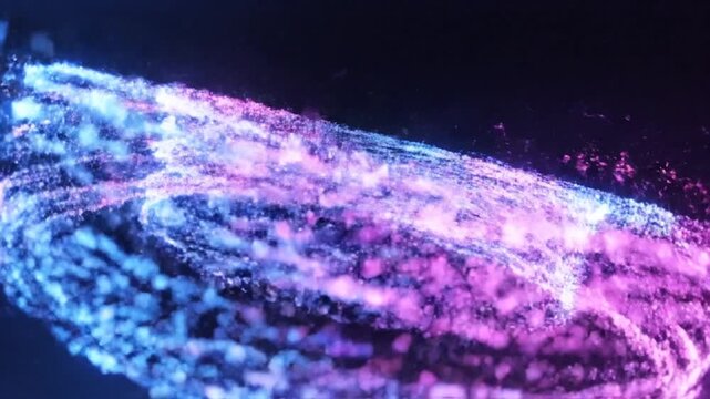 Glowing Neon Circle Motion Graphics Animation.