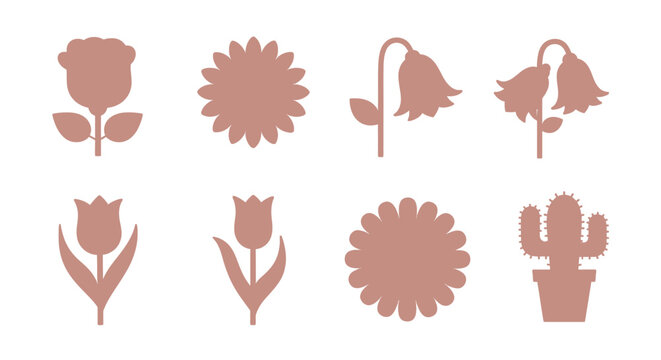 Cartoon monster characters silhouettes design elements on white background