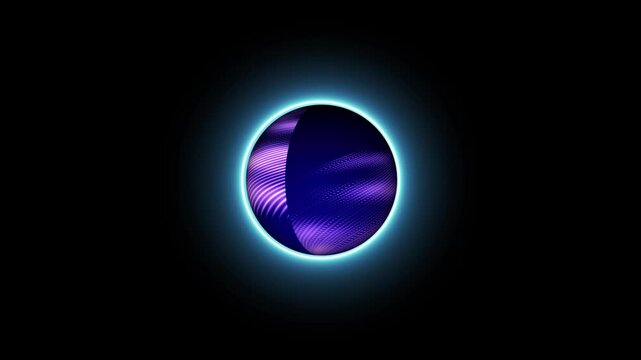Neon Glowing Circle Abstract Futuristic Energy Background Animation