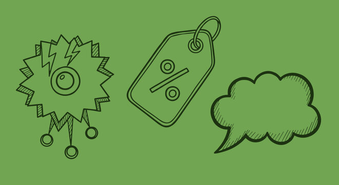 A green background with a black explosion icon and a partial view of a smartphone.