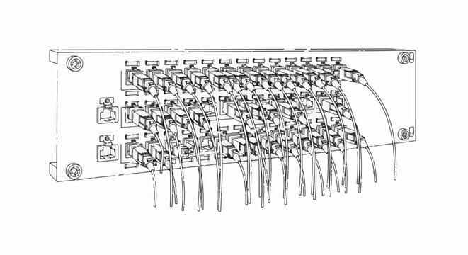 Fiber optic connector panel with multiple inputs and outputs