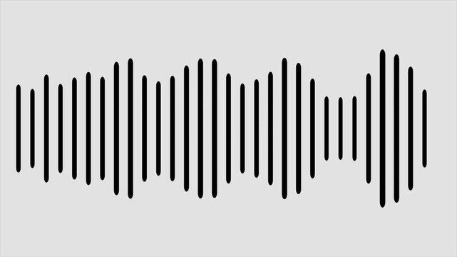 4k abstract audio waveform spectrum animation on white background. Sound Wave Animated In White Background. Dynamic equalizer visual effect, Abstract sound waves, Futuristic sound wave visualization