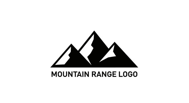 Mountain Range Logo Design Graphic.