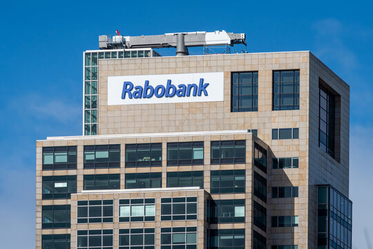 Amsterdam, The Netherlands, 26.03.2026, Rabobank Office in Mondriaan Tower Skyscraper, Amsterdam Business District