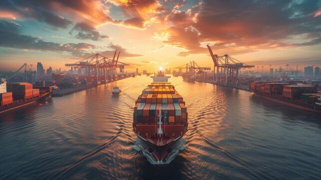 International Freight Forwarding Office Concept Background with Copy Space Concept