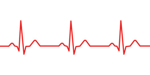 A striking red electrocardiogram line displays a rhythmic pattern evoking life and health presented as a silhouette high quality professional detailed modern elegant © Ibrahim Creative420