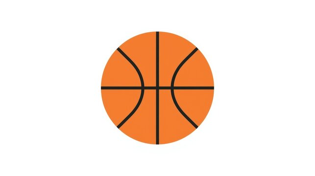 A simple orange circle divided into four equal quadrants isolated on white background