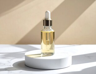Naklejka premium A luxury blue glass perfume bottle with a spray nozzle sits as an isolated cosmetic object on white, containing a fragrant liquid cologne for a woman’s beauty and hygiene care