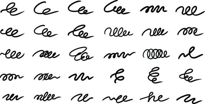Handwritten cursive script practice with repetitive letter patterns