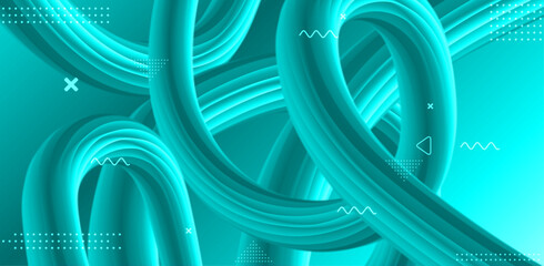 Abstract minimalistic gradient rope   Dark teal gradient twisted template   Modern blending vector © Mustakim0064