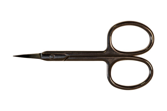 Compact stainless steel scissors with sharp precision blades ergonomic design