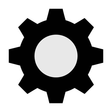 Vector of a cogwheel with eight evenly spaced teeth