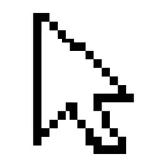 Fototapeta premium Vector arrow cursor pointing at a right angle