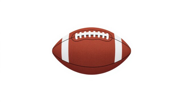Classic brown american football on a plain background isolated on white background