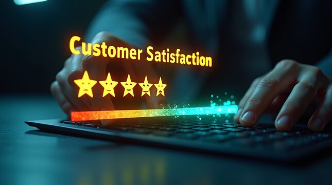 Customer satisfaction & feedback analytics&mdash;evoking service quality, customer experience, and business performance tracking.
