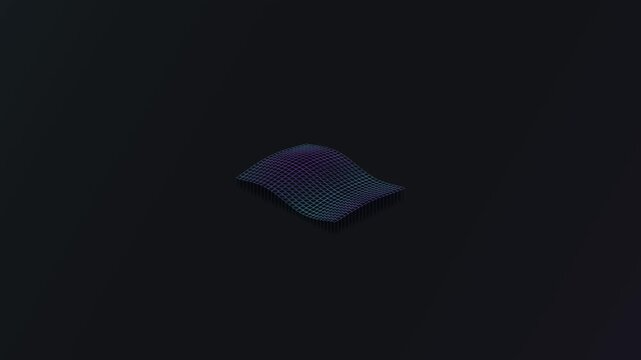 Centered Isometric Voxel Wave Grid Loop 4k 60fps