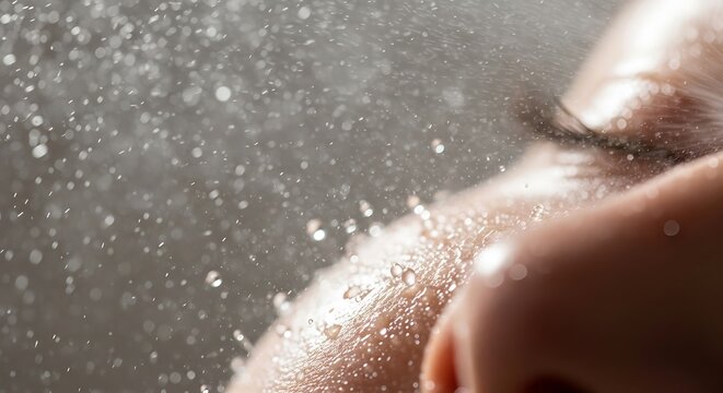 Extreme detail of moisturizing face spray for skincare routine.