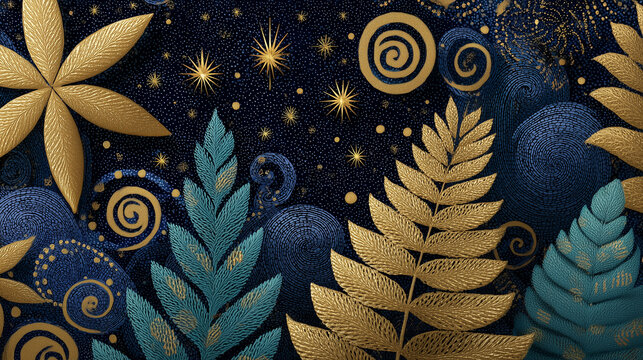 Matariki Day, traditional elements for Matariki Day, with a mystical and cultural feel