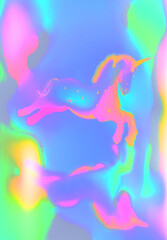 Obraz premium iridescent unicorn natural wallpaper