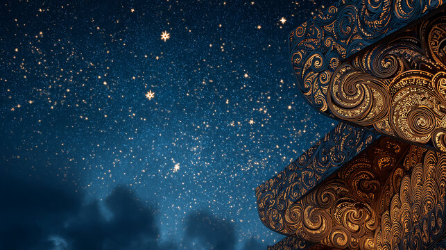 Matariki Day, traditional elements for Matariki Day, with a mystical and cultural feel