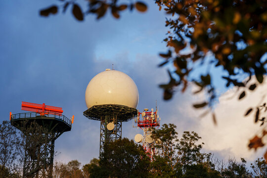 radar and telecommunications facilities in Puig de Randa, Algaida, Mallorca, Balearic Islands, Spain