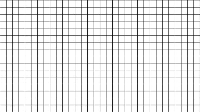 Black Minimalist Square Grid Pattern Overlay Isolated on Transparent Background
