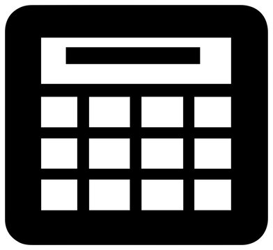 Solid black filled icon of a csv spreadsheet grid table on white background for data analysis and business concept