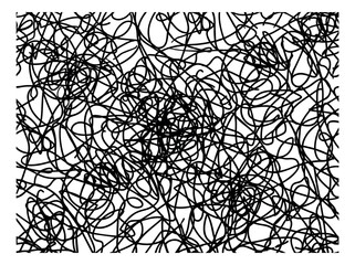 Obraz premium Sketch illustration of abstract scribble pattern depicting chaotic tangled lines for background and texture design