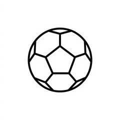 Fototapeta premium Classic black and white illustration of a traditional soccer ball pattern isolated on white background