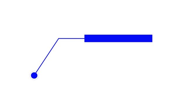 Simple HUD elements rectangle frame lines callout animation for text on black 4K video Animate a white callout for text. Motion graphics of digital HUD concept.