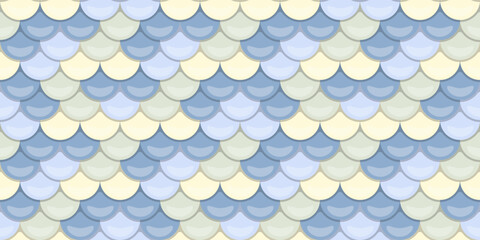 Serene pastel blue and cream fish scale pattern.  Perfect for website backgrounds, textiles, or branding projects seeking a calming, elegant, and subtly textured design. © Olena