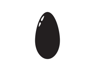 Fototapeta premium A glossy black oval object on a white background