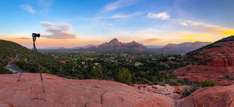 Patiently waiting to photograph the view from Sedona Airport Mesa Viewpoint