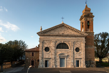 Fototapeta premium Chiesa della Madonna del Soccorso church Montalcino Tuscany, Italy.