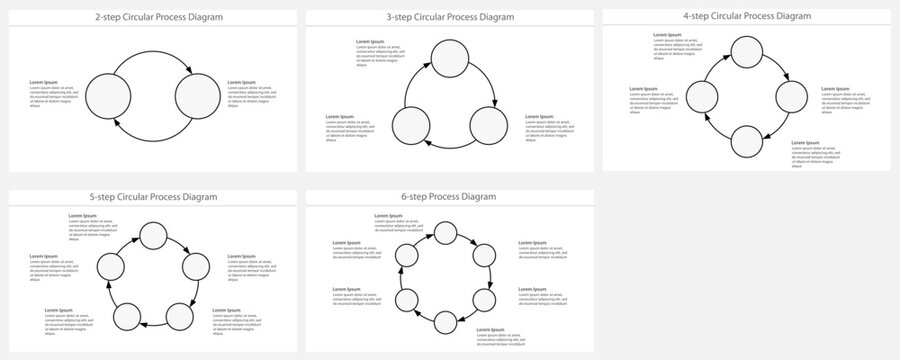 Circular Process Diagrams with Multiple Steps and Arrows