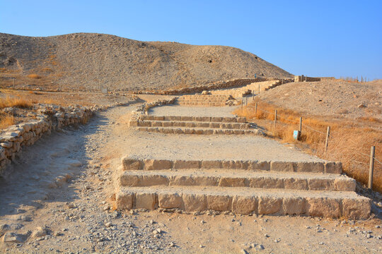 Dwelling foundations unearthed at Tell es-Sultan in Jericho. Archaeologists have unearthed the remains of more than 20 successive settlements in Jericho