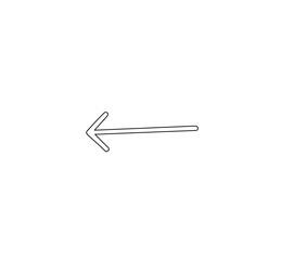Fototapeta premium Thin Outline Left Arrow Icon Isolated on White