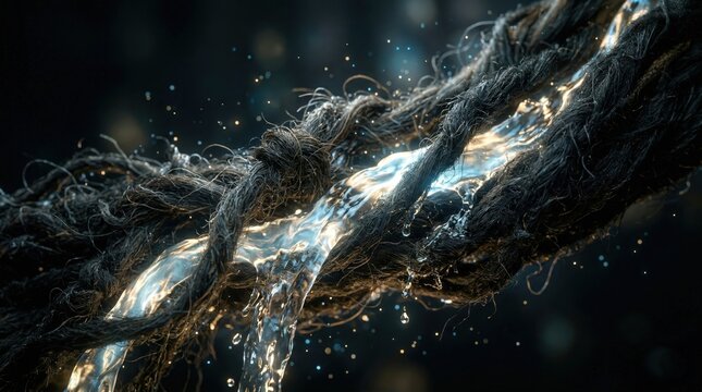 Shiva Jata Macro Flow &ndash; Spiritual Texture 4K Background