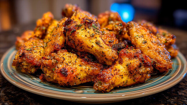 Crispy chicken wings baked with lemon and pepper (amateur)